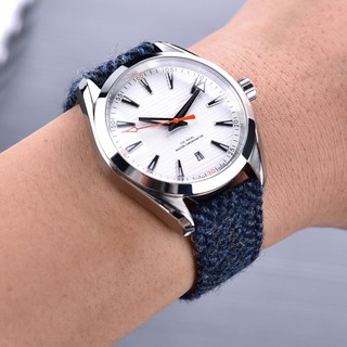 Dây đeo đồng hồ bằng da thật bằng nylon 18mm 20mm 22mm Vintage Nylon Dây đeo đồng hồ Dây đeo chéo lông thú Vòng đeo tay nam nữ Retro Phát hành nhanh Dây đeo đồng hồ đeo tay