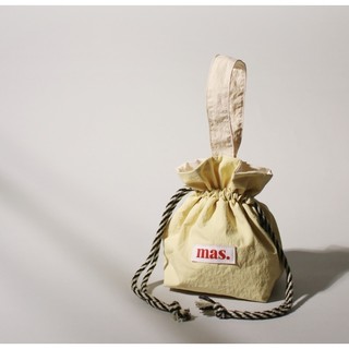Masmarulez - Solid string bag (6 colors) / yellow gray pink brown purple orange