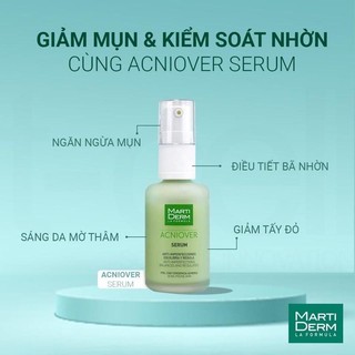 Tinh Chất Giảm Mụn, Kiểm Soát Nhờn Và Mờ Thâm Martiderm Acniover Serum 30ml