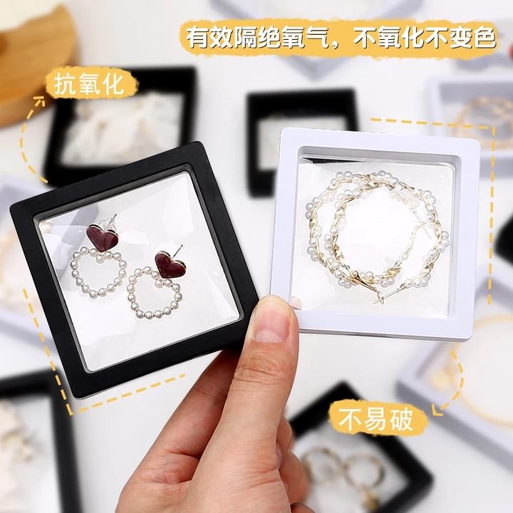 Set 5 Hộp Đựng Trang Sức Màng Pe Trong Suốt - Hộp Trang Sức Mini Trưng Bày Nữ Trang