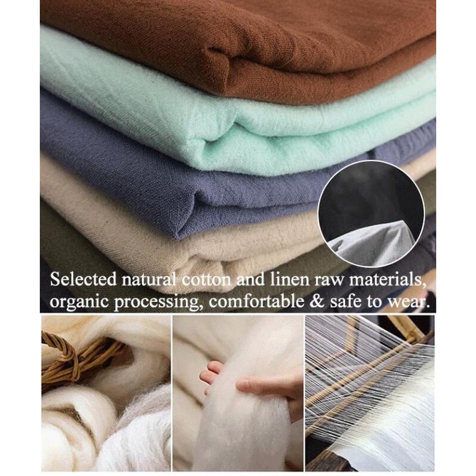 Đầm cotton Lanh Thủ Công Nhiều Màu Sắc