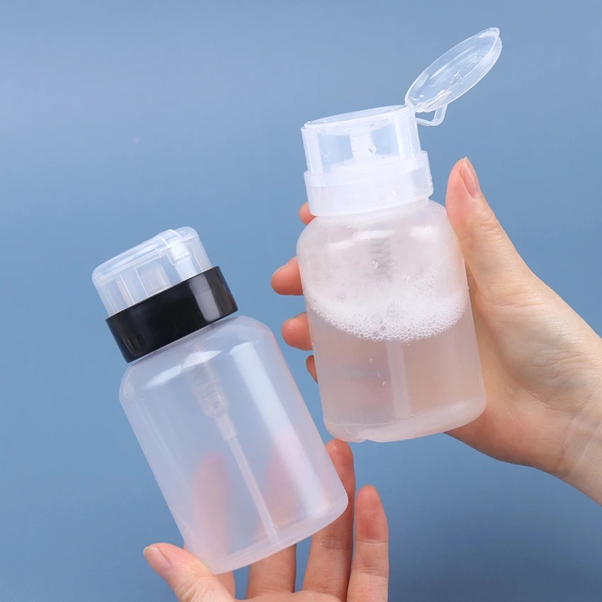 Chai Nhựa Rỗng 4 Màu Dạng Nhấn Đựng Dung Dịch Tẩy Sơn Móng Tay 60ml