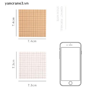 3.vn Giấy ghi chú ca rô màu trơn Tiện lợi cho văn phòng / trường học