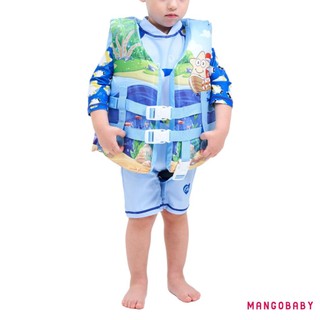 Áo phao bơi MG-Kids, Áo phao phao nổi in hình động vật hoạt hình có khóa có khóa cho bé gái, bé trai, 2-8 tuổi