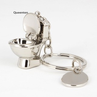 Queenten Dễ Thương Nhà Vệ Sinh Mãi Mãi Móc Khóa Kim Loại Móc Khóa Keyfob Quà Tặng Sáng Tạo QT