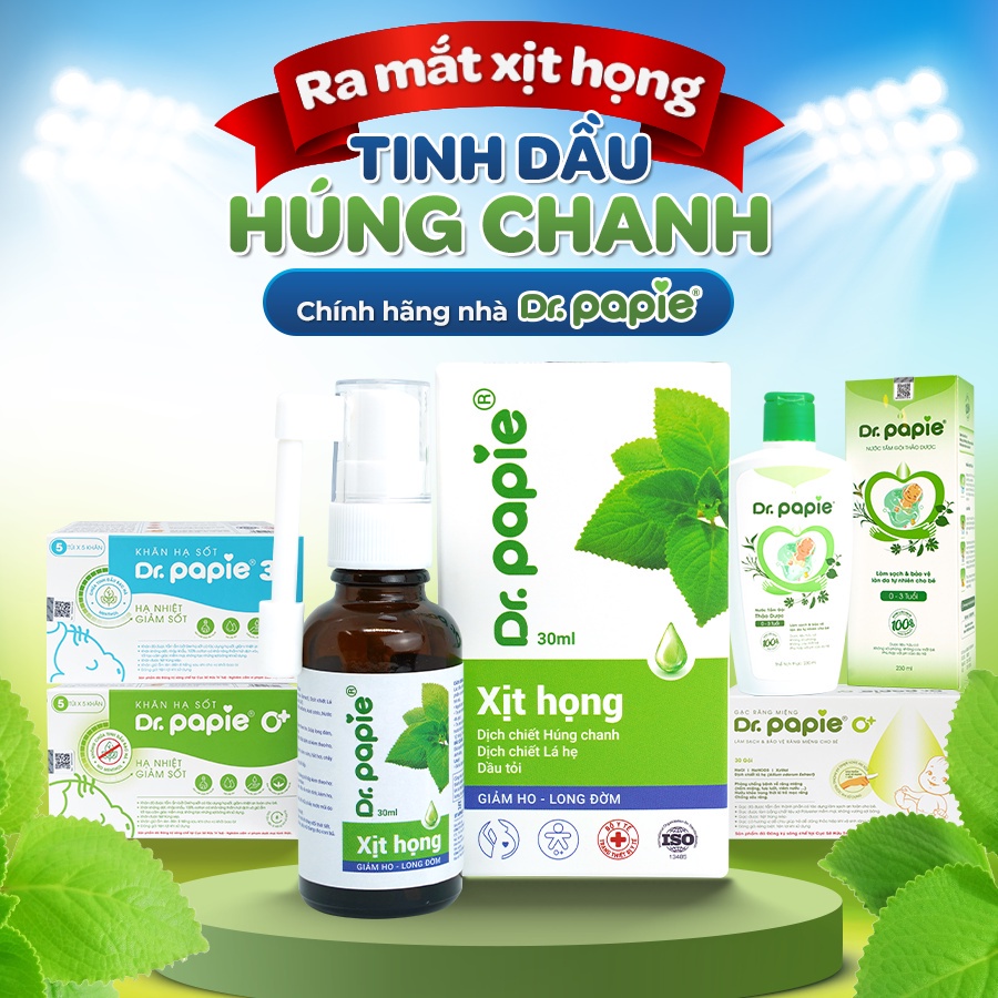 Mô tả Dầu Húng Chanh Dr.Papie Hỗ Trợ Giảm Ho, Tăng Sức Đề Kháng Đường Hô Hấp 30ml - 1