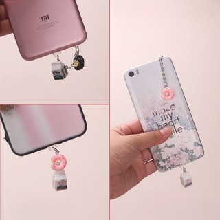 Nút Cắm Chống Bụi Kiểu Dáng Hoạt Hình Dễ Thương Cho Điện Thoại Di Động