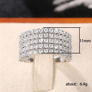 Nhẫn Mạ Bạc 925 Đính Đá Zircon Đơn Giản Thời Trang