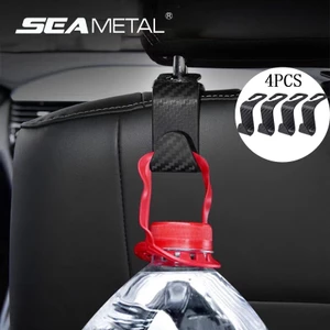 Bộ 4 móc treo đồ SEAMETAL bằng sợi carbon gắn ghế ngồi xe hơi tiện dụng