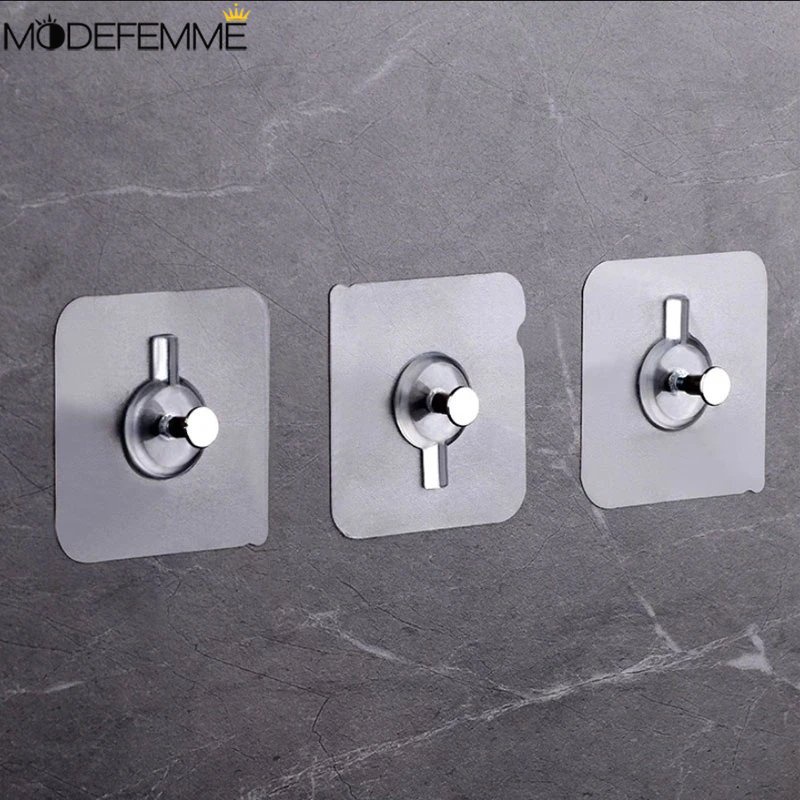 Set 10 Móc Treo Đồ Dán Tường Bằng PVC Không Cần Đục Lỗ Chắc Chắn