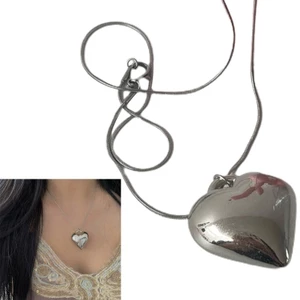 Mya Thời Trang Trái Tim Tình Yêu Mặt Dây Chuyền Vòng Cổ Có Thể Điều Chỉnh Xương Đòn Dây Chuyền Áo Len Dây Chuyền Nữ Tuyên Bố Trang Sức