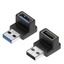 Btsg USB 3 0 Bộ chuyển đổi nam sang nữ Bộ mở rộng bộ chuyển đổi góc phải 90 độ