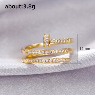 Nhẫn Mạ Bạc 925 Đính Đá Zircon Đơn Giản Thời Trang Cho Nữ