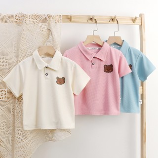 Áo Sơ Mi Polo Trẻ Em Thoáng Khí Áo Thun Tay Ngắn Cho Bé Trai Cao 73-140cm Trẻ Em