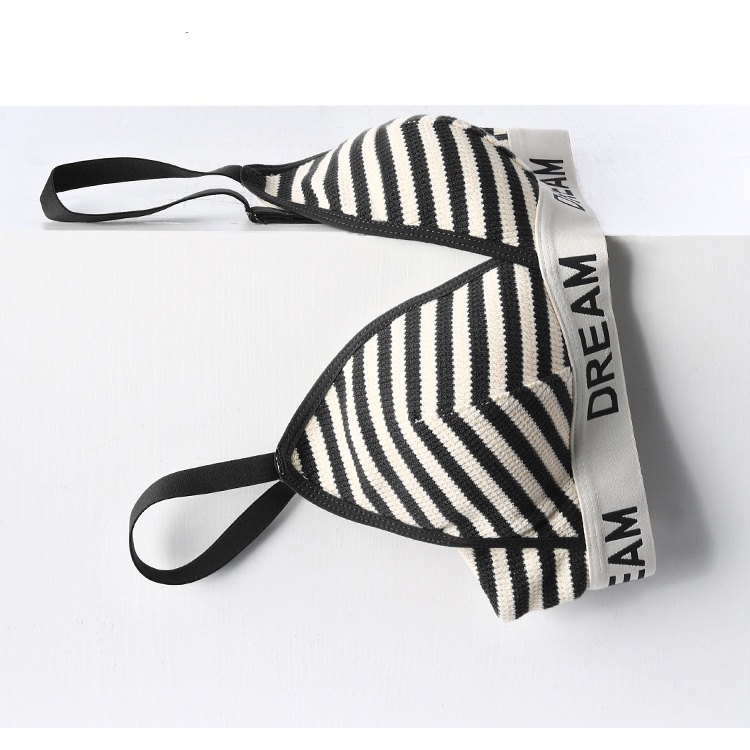 Áo Ngực cotton Kẻ Sọc Nâng Ngực Không Dây Thoải Mái Thân Thiện Với Da Cho Nữ Sinh