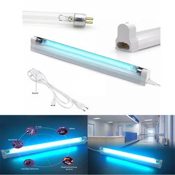Máy tiệt trùng tia cực tím 8W / 6W 220V EU Cắm khử trùng Đèn UV tại nhà Đèn khử trùng LED T5 di động Đa năng UVC Ozone diệt khuẩn Lampu Ống đèn cực tím cho phòng ngủ trong nhà