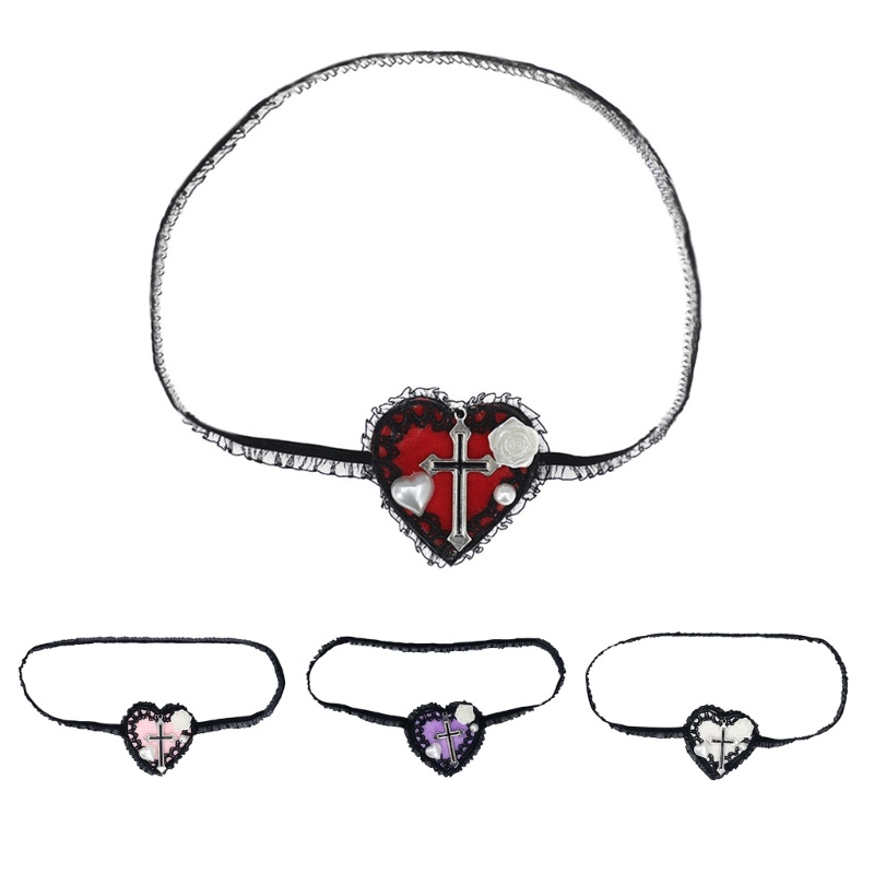 Miếng dán mắt trái tim phong cách Gothic, mặt nạ một lỗ mắt