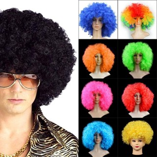 ARTISANU Đen Afro Xoăn Tóc Giả Halloween Nhiều Màu Sắc Chú Hề Cosplay Đạo Cụ Carnival Tiệc Xoăn Tóc