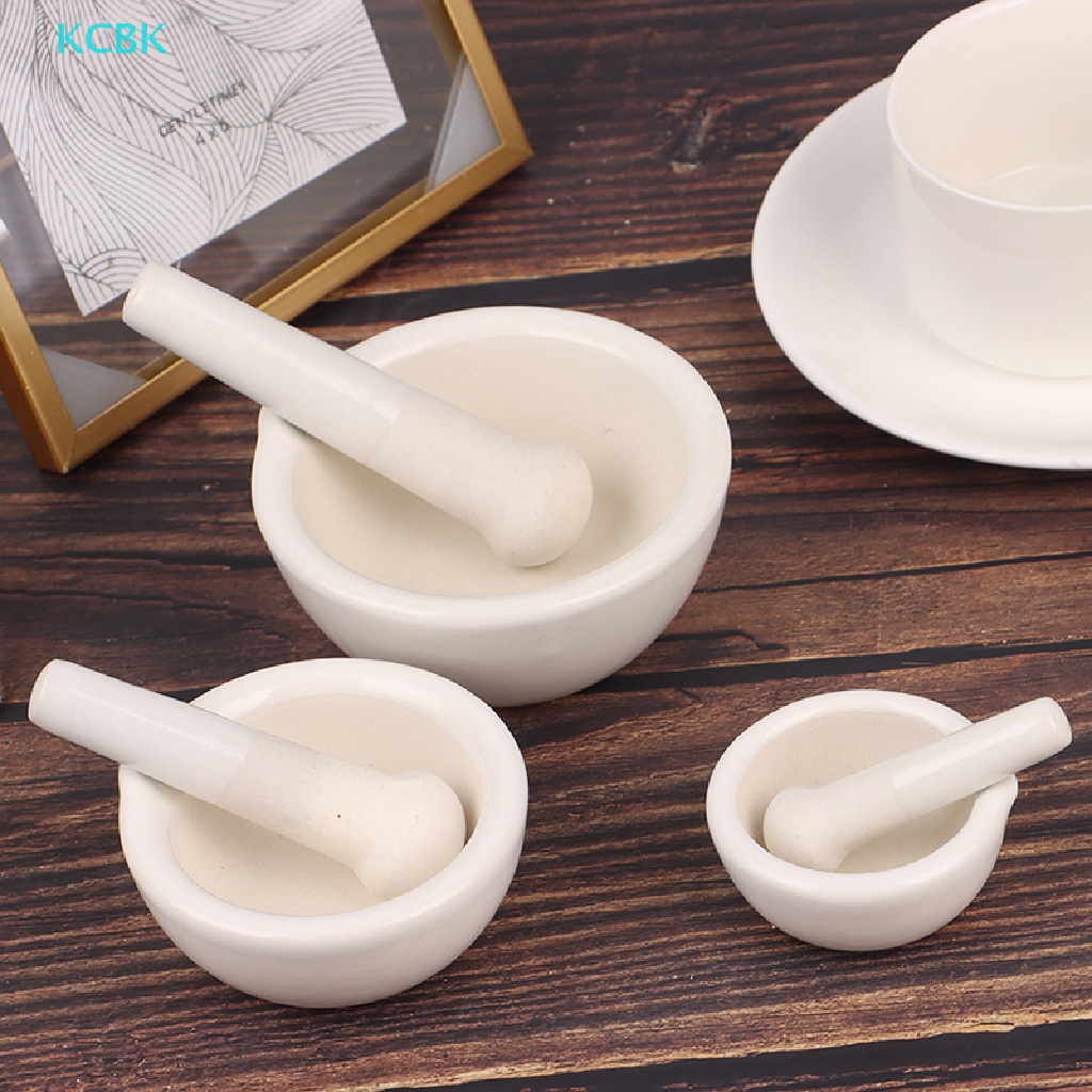 Bộ chày cối giã, nghiền tỏi ớt bằng sứ 60 / 80 / 100mm chất lượng