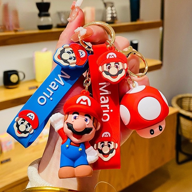 Cartoon super mario mushroom keychain / schoolbag mặt dây chuyền quà ...