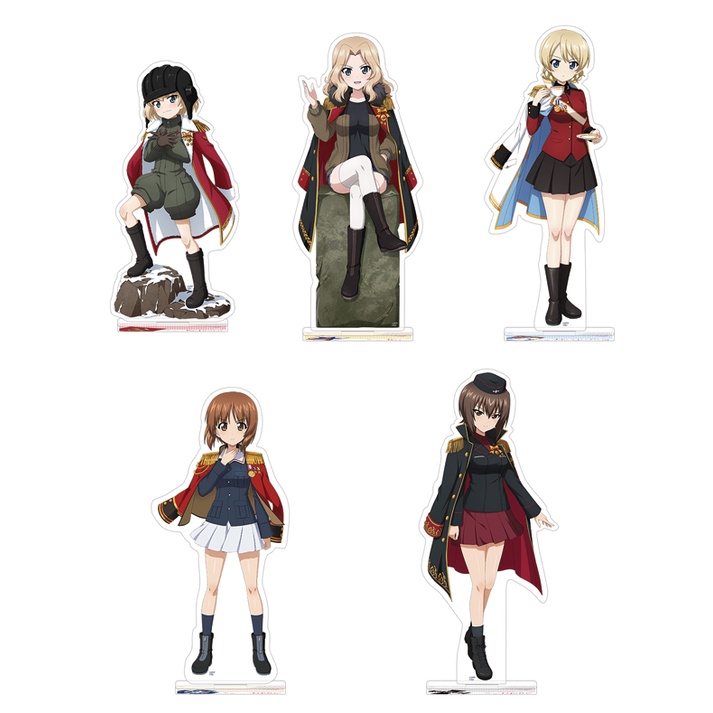 Mô Hình Búp Bê Alice Shimada Nishizumi Miho Isuzu Hana Anchovy Akiyama Yukari Bằng Acrylic Để Bàn Trang Trí