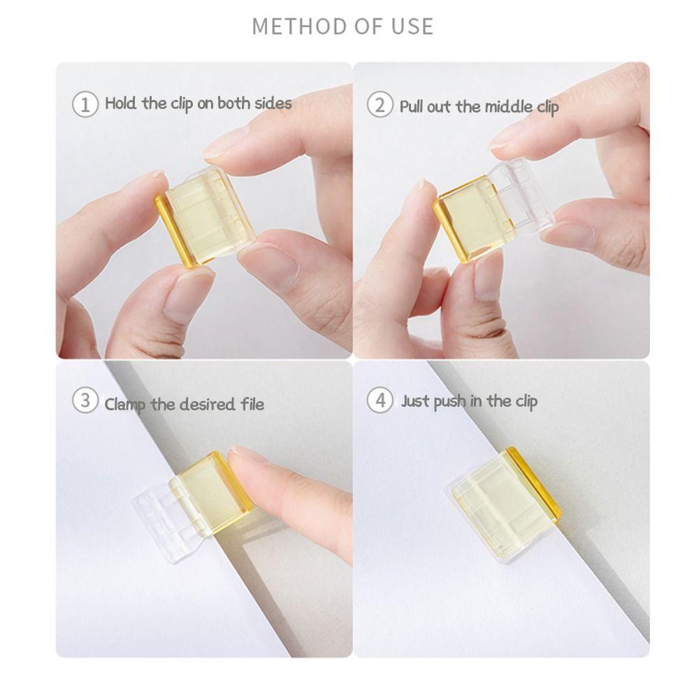 TOPTOOLCX 20 Chiếc Kẹp Giấy Chữ Màu Kẹo Sáng Tạo Nhựa Trong Suốt Đồ Dùng Học Tập Văn Phòng Phẩm Giấy Kiểm Tra Tập Tin Thư Mục