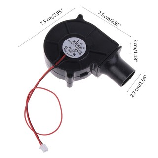 Quạt BBQ CLLI Làm mát 7530 Máy thổi khí DC5V 12V 24V 2Pin XH2 54 Đầu nối 3700RPM Quạt dã ngoại 75x75x30mm với 2 7cm Air D