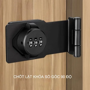 Chốt cửa lật khóa số góc 90 độ dùng cho hòm, tủ, ngăn kéo bàn, cửa các loại