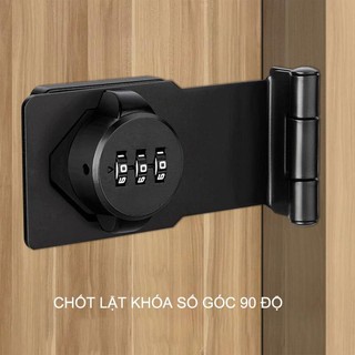 (HÀNG TỐT) Chốt cửa lật khóa số góc 90 độ dùng cho hòm, tủ, ngăn kéo bàn, cửa các loại