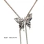 Unstop * Vòng Cổ Bướm Thời Trang Quà Tặng Cho Bé Gái Nữ Bạc Bướm Dây Rút Vòng Cổ Choker Trang Sức Quà Tặng Cho