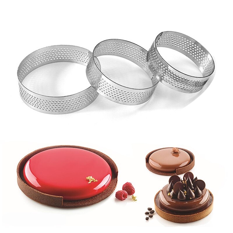 TARTE Zxyouping Tart Ring Khuôn Làm Bánh Tart Tròn Đục Lỗ Bằng Thép ...