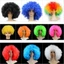 SAVORBOX Đen Afro Xoăn Tóc Giả Nhiều Màu Sắc Quà Tặng Chú Hề Cosplay Người Hâm Mộ Bóng Đá Carnival Tiệc Xoăn Tóc