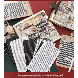 Bộ 8 Tấm Sticker Washi Dán Trang Trí Sổ Tay Phong Cách Vintage