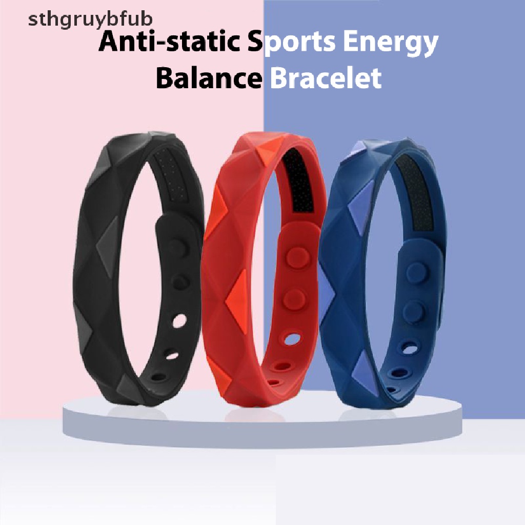Vòng Tay Silicon Chống Tĩnh Điện Cân Bằng Năng Lượng Ion Âm Phong Cách Thể Thao Cho Cặp Đô