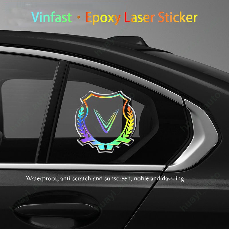 Miếng Dán Logo Màu Laser Trang Trí Thân Xe Hơi Vinfast Vf 8 Vf 9 Vf E34