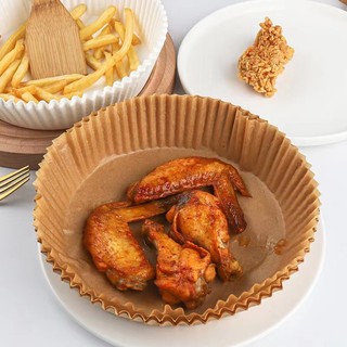 Set 50 Miếng Giấy Lót Nồi Chiên Hình Khuôn Bánh - Giảm Thiểu Tối Đa Dầu Mỡ Bám Vào Nồi Chiên(có vỉ)