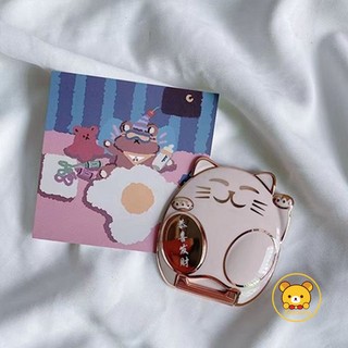 Giá Đỡ Điện Thoại Hình Mèo May Mắn Dạng Đẩy Thiết Kế Đơn Giản