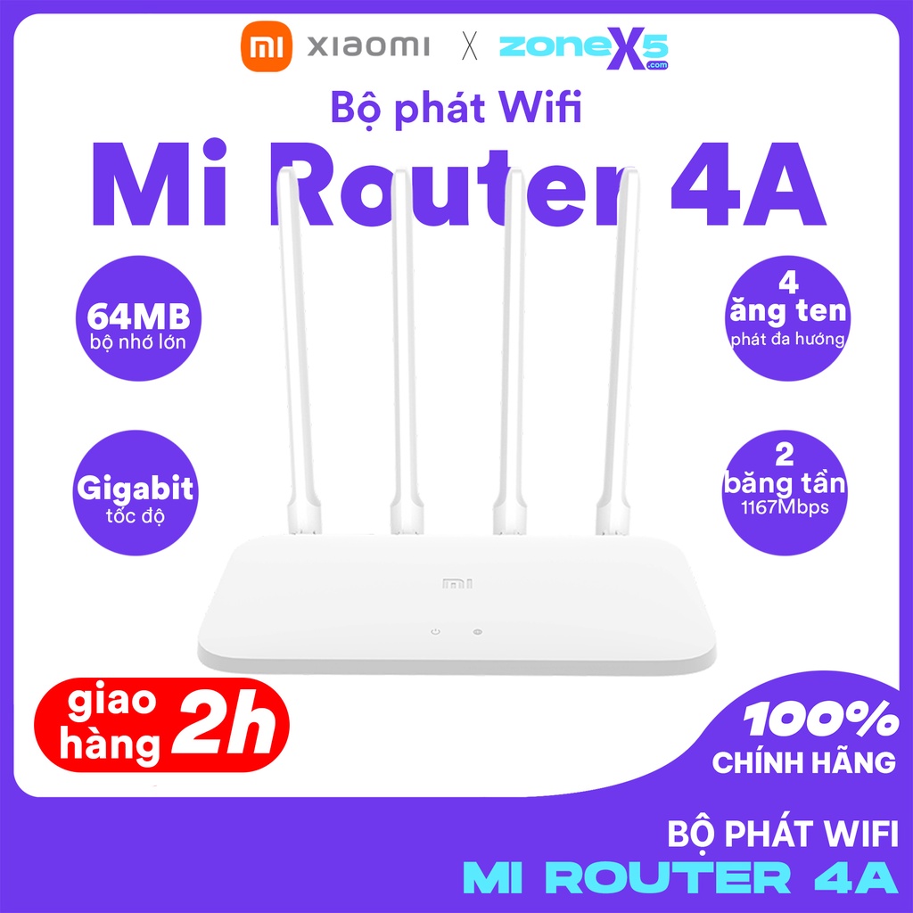 Bộ Phát Sóng WiFi Xiaomi Mi Router 4A Siêu Mạnh 2 Băng Tần, 128MB ram ...