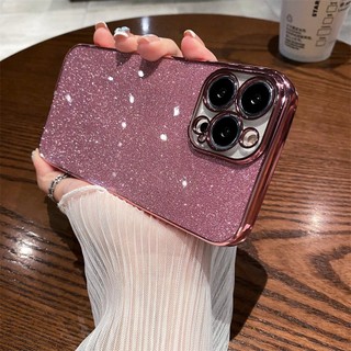 Ốp Điện Thoại Silicon Dẻo Mạ Màu Kim Tuyến Sang Trọng Cho iPhone 11 12 Pro Max 11Pro 12Pro 12Mini
