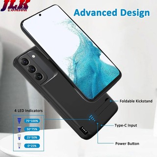 [JLK] Vỏ sạc pin di động 5000mAh cho sạc dự phòng Samsung S26 Ultra S25 S24 S22 S21 Plus 17 Air 16 15 14 / 13 / 12 / 11 Pro Max SE 6 / 6S / 7 / 8 Bank Power Điện thoại ngoài Vỏ sạc