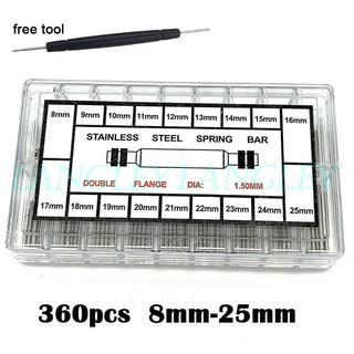 Bộ 360 Chốt Lò Xo Bằng Thép Không Gỉ 8mm-25mm Sửa Chữa Đồng Hồ