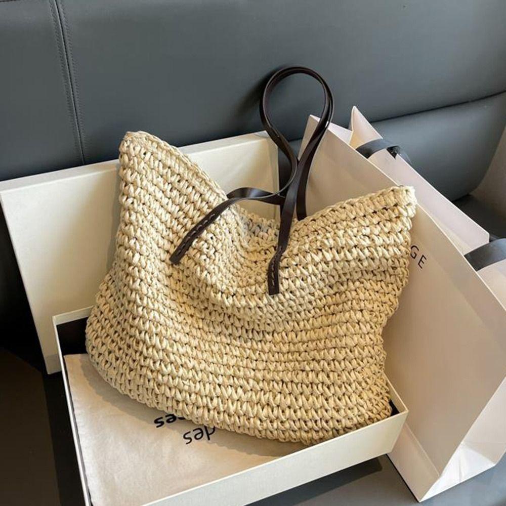 Túi Tote HOBBYIN Thời trang mùa hè Bãi biển Phong cách đơn giản