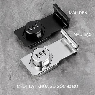 (HÀNG TỐT) Chốt cửa lật khóa số góc 90 độ dùng cho hòm, tủ, ngăn kéo bàn, cửa các loại