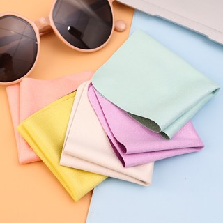 Khăn Lau Mắt Kính Bằng Sợi Microfiber Hai Mặt Chống Sương Mù Có Thể Tái Sử Dụng