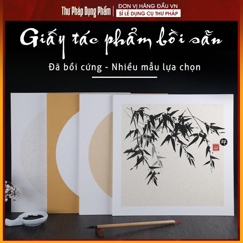 Giấy xuyến bồi sẵn cứng cáp vẽ tranh thủy mặc, viết thư pháp (10 tờ ...