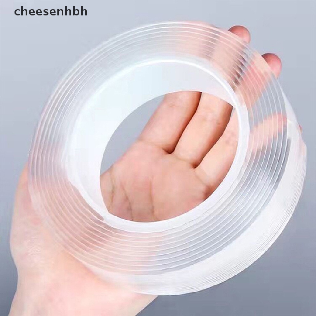 Cheesenhbh 1 / 2 / 3 / 5M Băng keo hai mặt trong suốt có thể tái sử dụng Băng dính chống thấm nước VN