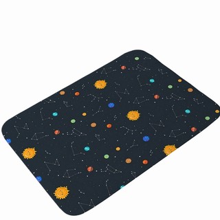 Thảm Cửa Ngoài Không Gian Galaxy Vũ Trụ Phi Hành Gia Hành Tinh Phòng Ngủ Văn Phòng Trang Trí Nhà Cửa Thảm Sàn Chống Trơn Trượt (60x40CM)