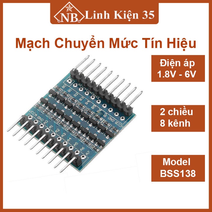 Mạch chuyển mức tín hiệu 2 chiều 8 kênh BSS138, tự động đổi hướng dữ ...