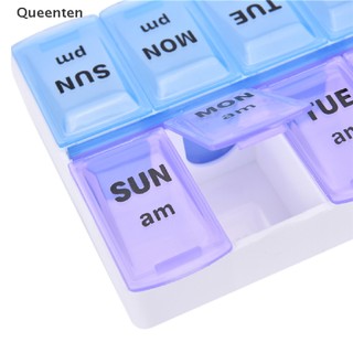 Queenten Hot Sale 7 Day Weekly Pill Medicine Box Holder Storage Container Case Portable QT
