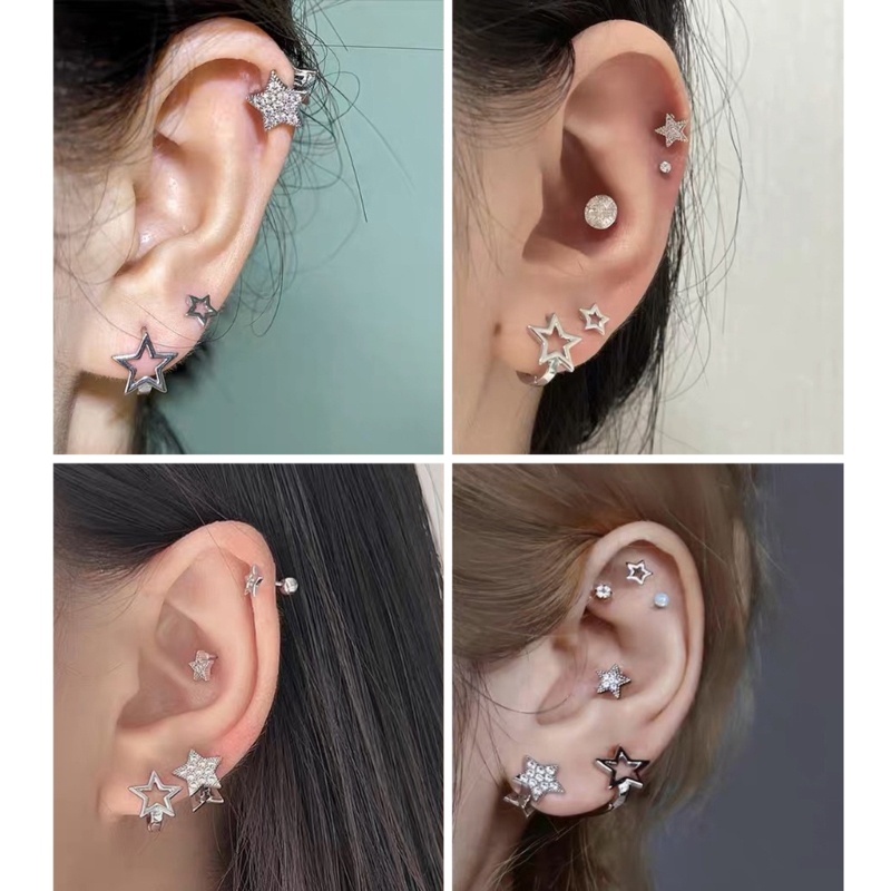 Bông Tai Hình Ngôi Sao Xinh Xắn Thời Trang Cho Nam Nữ